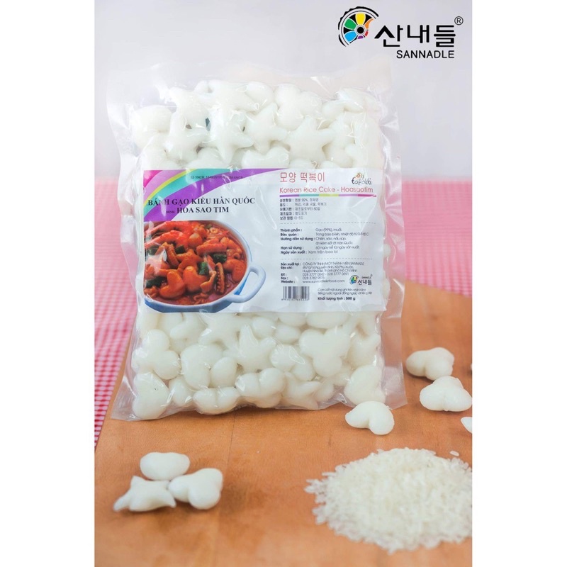 &lt;HOT&gt; Bánh gạo hình tim sao hoa 1kg Hàn quốc