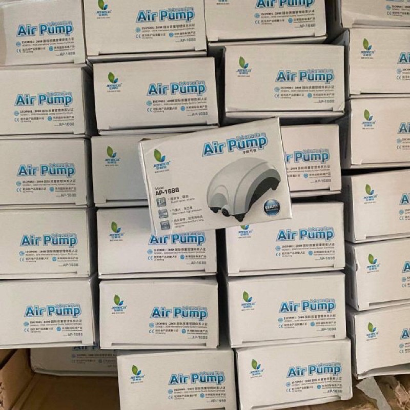 Máy sủi oxy siêu êm cho bể cá 1 vòi và 2 vòi hãng Jeneca AP-1688, AP-2688