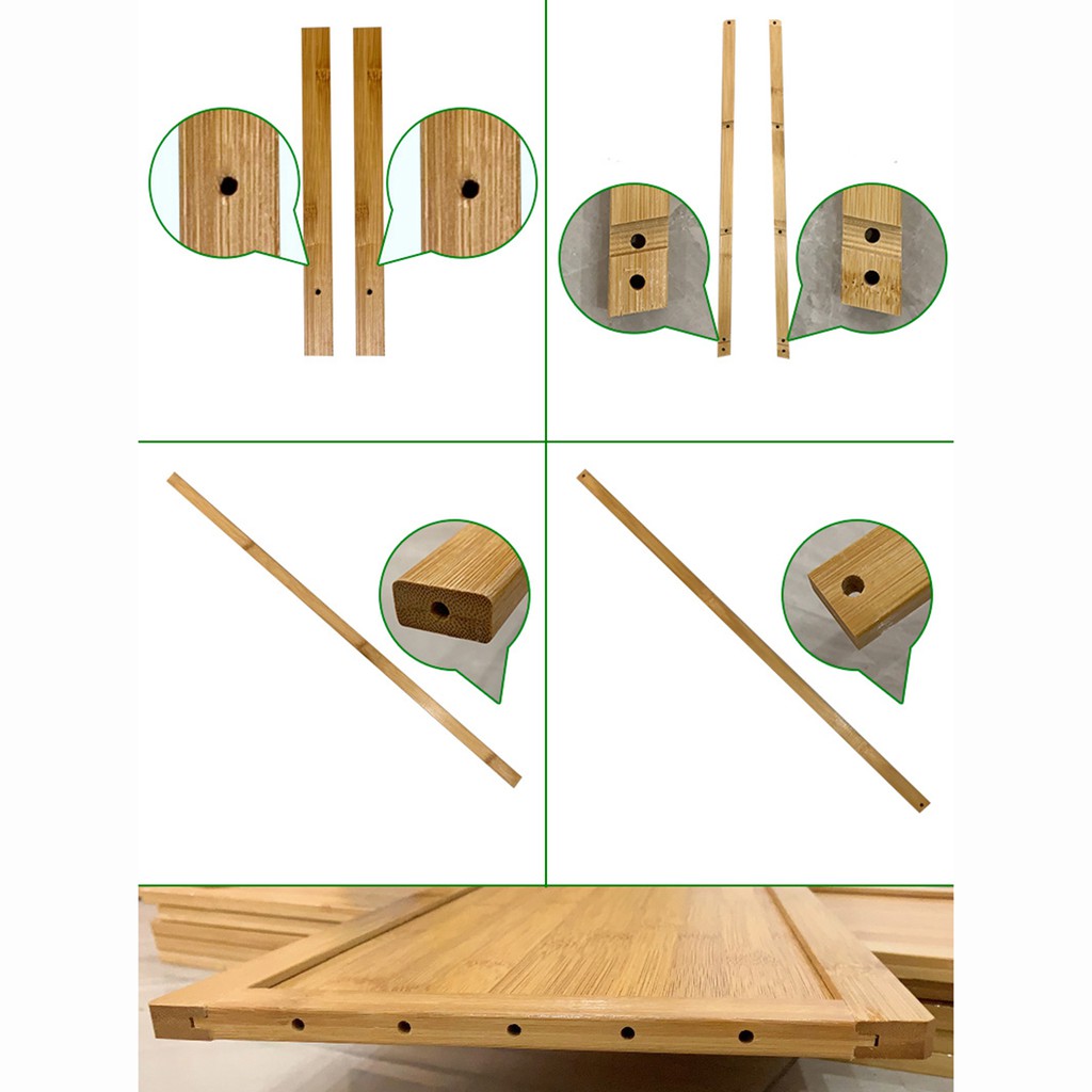 Kệ giày , Kệ để giày dép để cây đa năng 5 tầng bằng tre sơn phủ PU chống ẩm mốc