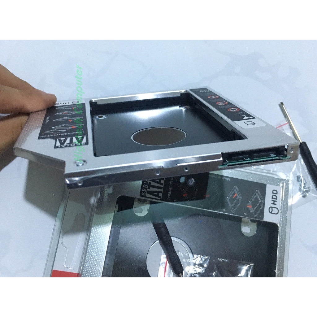 Caddy Bay gắn HDD, SSD 2.5" thay thế ổ DVD cho Laptop - Kích thước: 9.5mm, 12.7mm - BH 12T