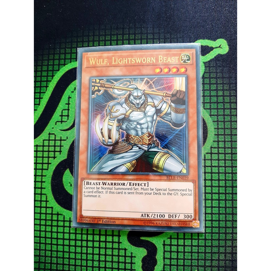 Thẻ Bài Mint90 Yugioh Monster  Wulf, Lightsworn Beast - Ultra Rare