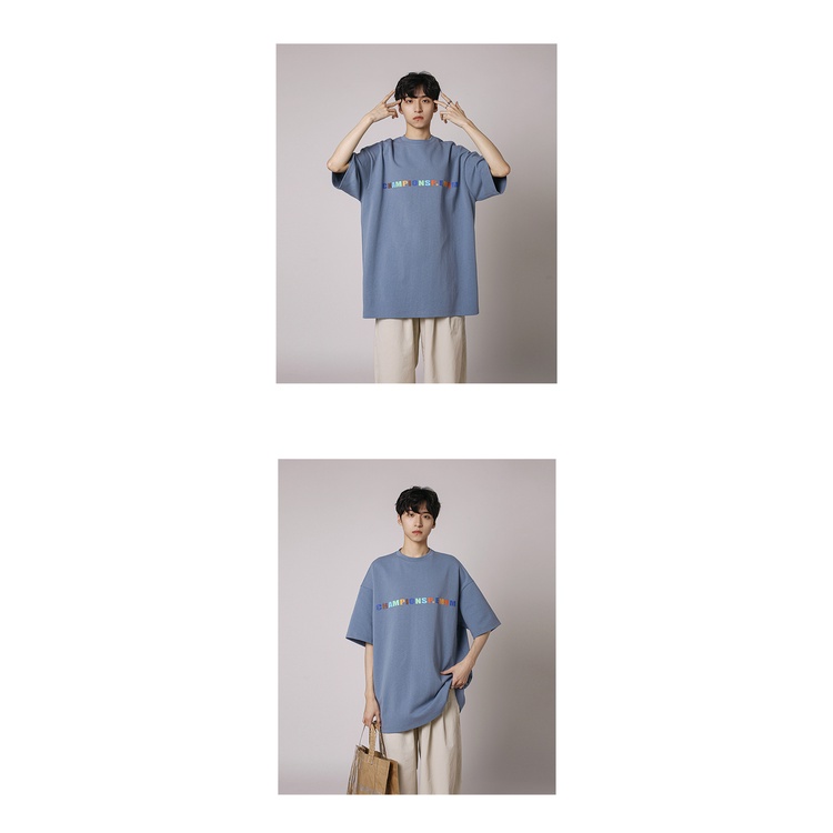 Áo Thun Form Rộng Ngắn Tay Phong Cách Hàn Quốc Dành Cho Nam Size S-8Xl