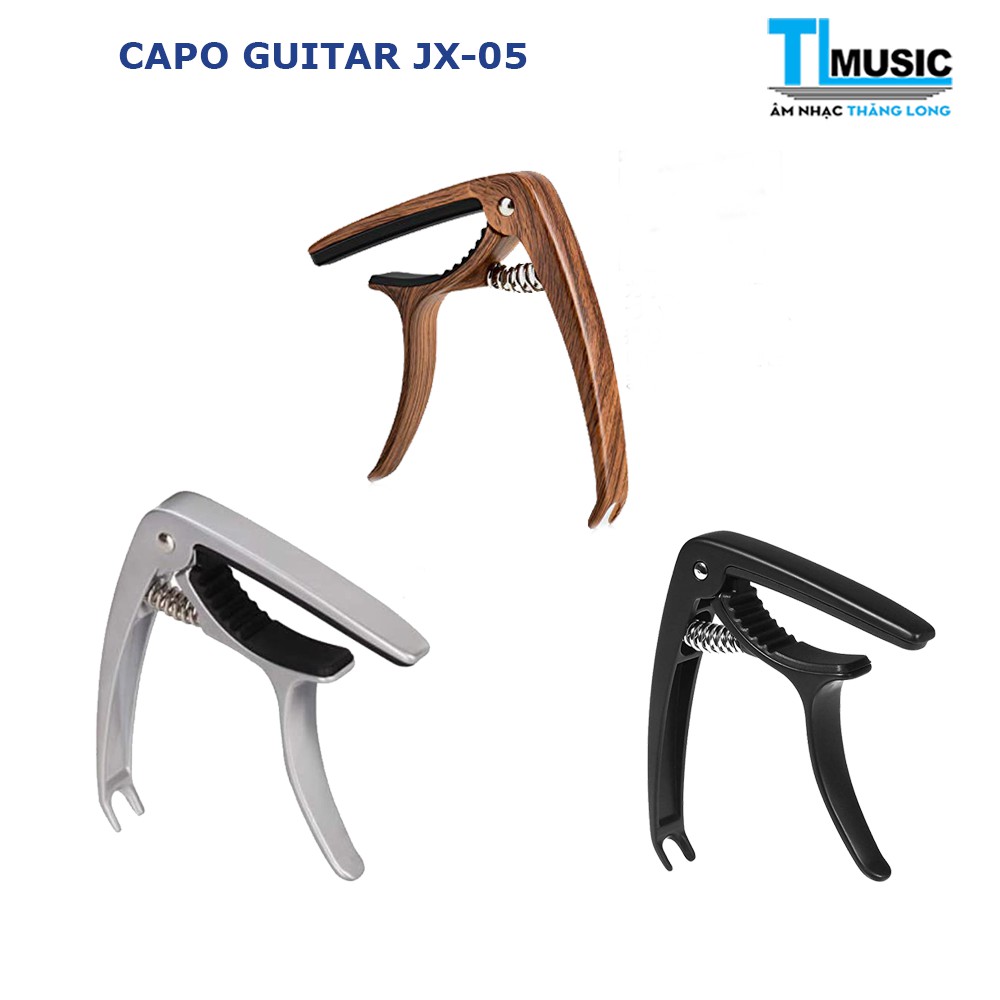 Capo guitar acoustic, ukulele, bass JX05 (Kẹp chắc chắn, có đầu nhổ chốt tiện lợi)