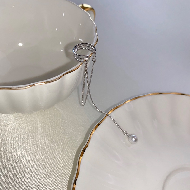 Khuyên Kẹp Vành Tai Dạng Kẹp Không Xỏ Bằng Hợp Kim Đơn Giản Khí Chất Cao Cấp