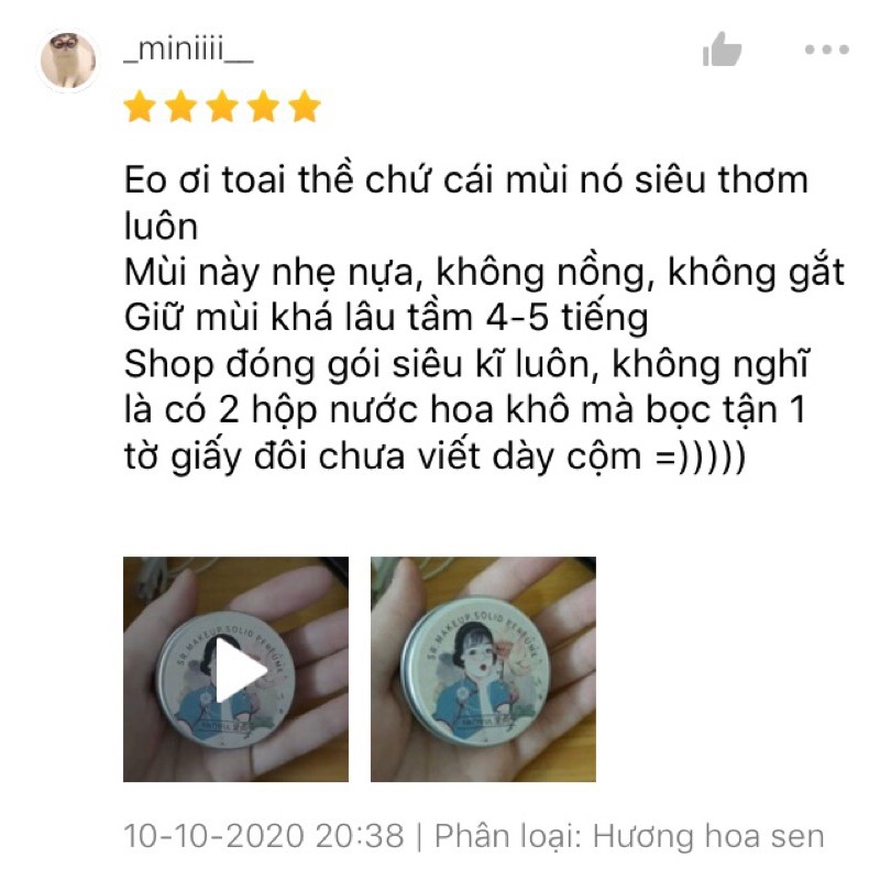 [CÓ VIDEO THẬT] NƯỚC HOA KHÔ PHONG CÁCH RETRO GIÚP GIỮ HƯƠNG LÂU HƠN