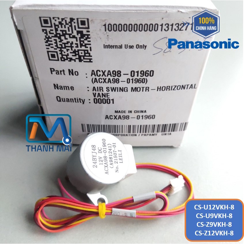 Motor đảo gió lên xuống (lớn) máy lạnh Panasonic model CS-U12VKH-8 CS-U9VKH-8 CS-XU9UKH-8 CS-XU12UKH-8