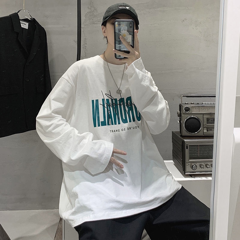 [Mã 11FASHIONSALE1 giảm 10K đơn 50K] 【Keroro】ÁO phông dài tay nam nữ dáng dộng in chữ trước ngực HOT ( kèm ảnh thật) | BigBuy360 - bigbuy360.vn