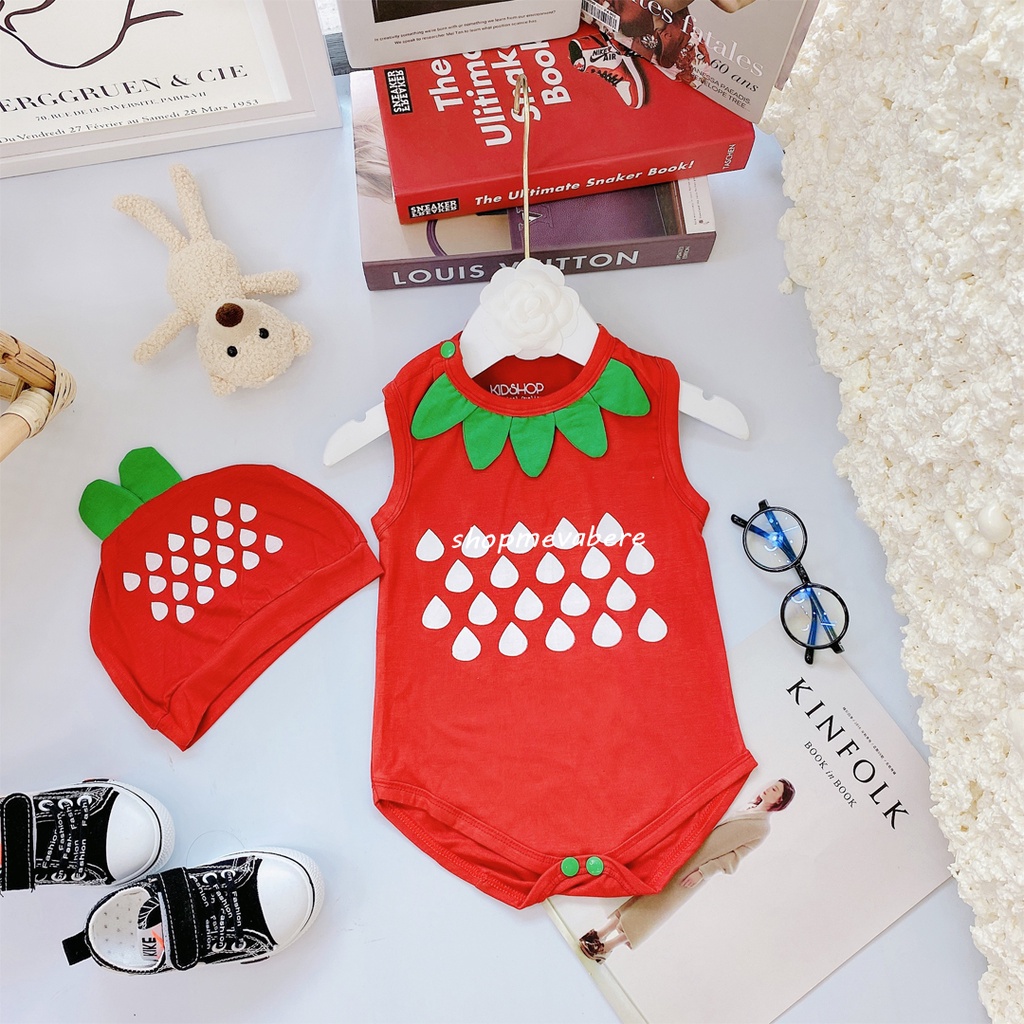 Body chip kèm mũ cho bé trai, bé gái 5-12kg hình ngộ nghĩnh-BC03