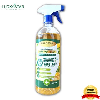 Xịt Khử Khuẩn Gừng Sả Chanh Bạc Hà Lucky Star 1 Lít