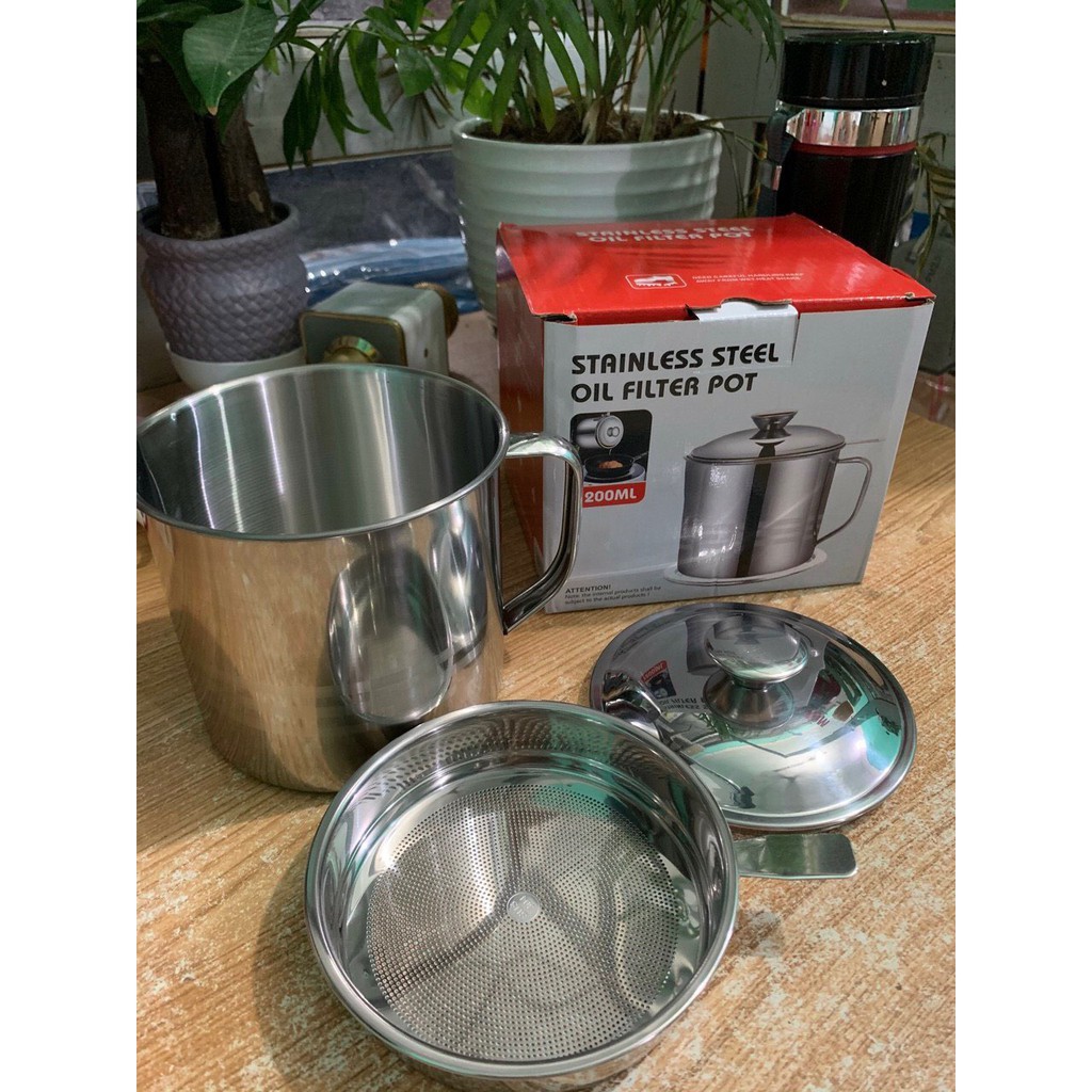 Ca lọc cặn dầu ăn inox