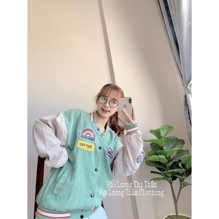 ÁO KHOÁC NHUNG GÂN XANH PHỐI MÀU