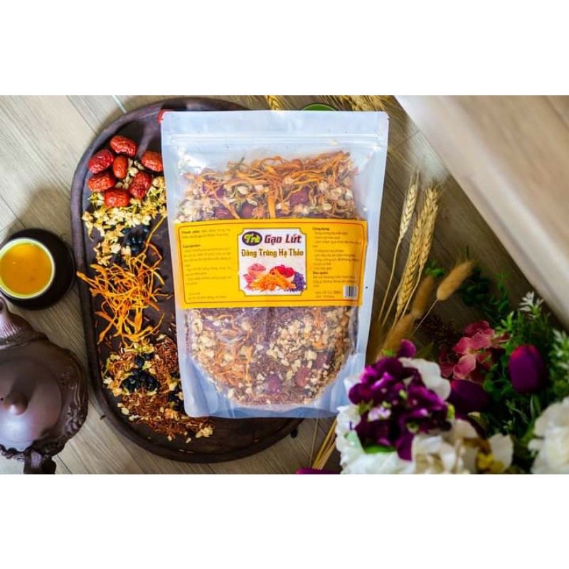 Trà gạo lứt đông trùng hạ thảo loại ngon nhất 1 kg đẹp da dáng tăng cường sức khoẻ
