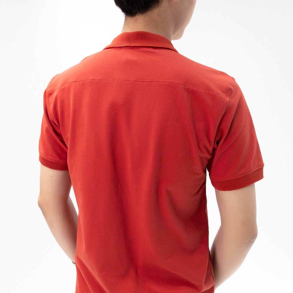 Áo Polo nam cổ bẻ phối UCO vải cotton cá sấu cao cấp, chuẩn form, sang trọng lịch sự màu đỏ, ghi ATS0317 - 𝗘𝗠𝗦𝗣𝗢
