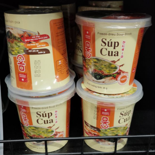 Compo 4 ly súp cua ăn liền