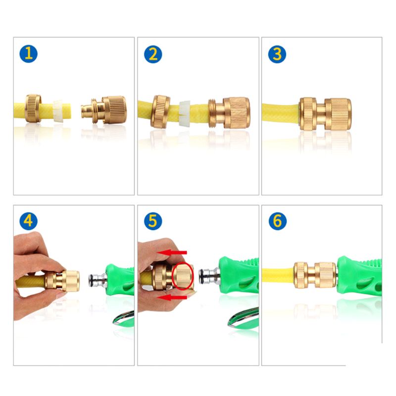 Đầu Nối Vòi Nước Tưới Vườn Bằng Đồng 1 2 inch