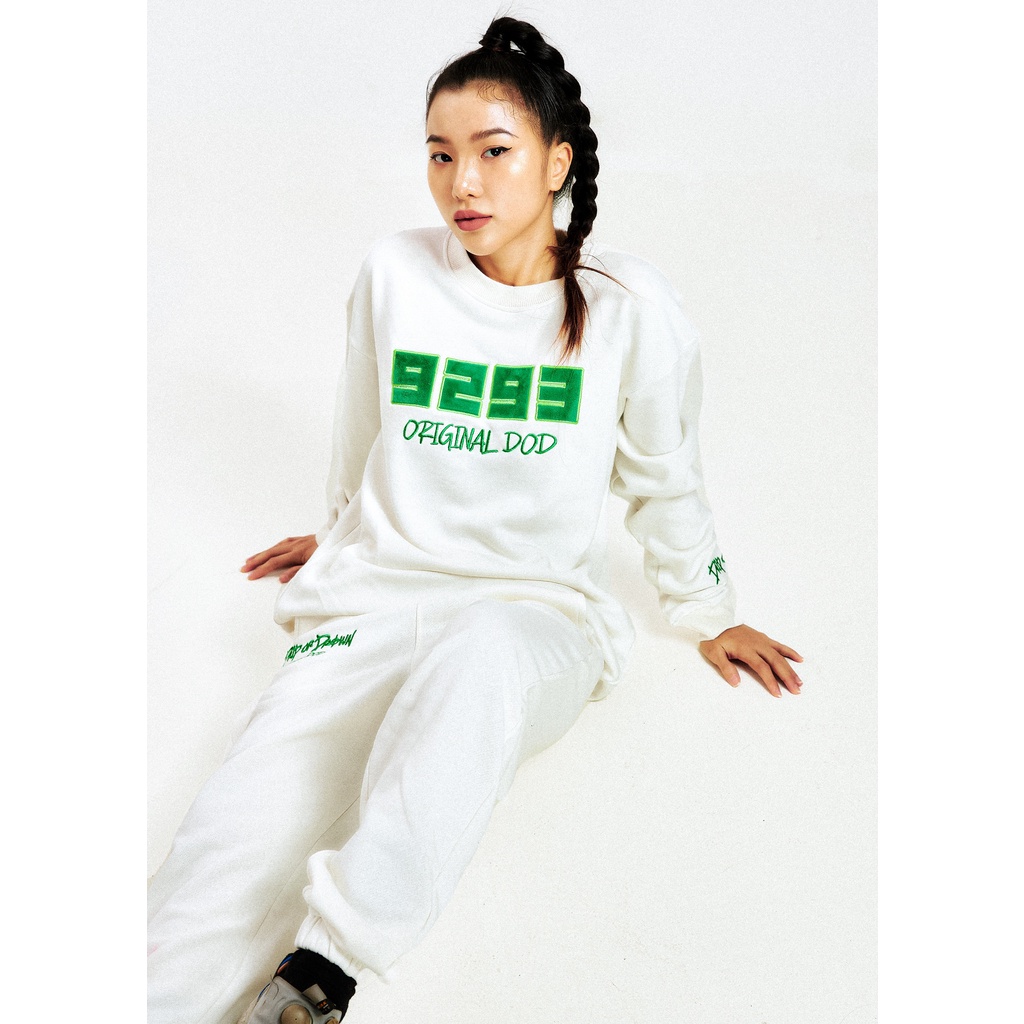 Áo Sweater/áo tay dài 9293 Original DOD màu kem sữa 100%cotton chân cua xịn