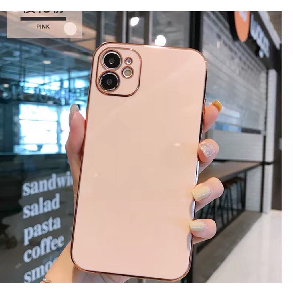Ốp Lưng Silicon Viền Màu Vuông Cạnh Iphone 7/8plus, Xsmax/11/11 PRO/11 Pro max