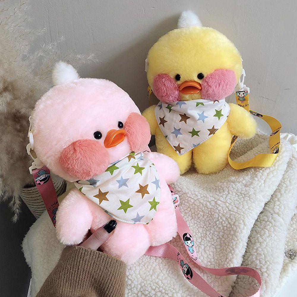Ba Lô Hình Vịt Nhồi Bông Dễ Thương Cho Bé Gái