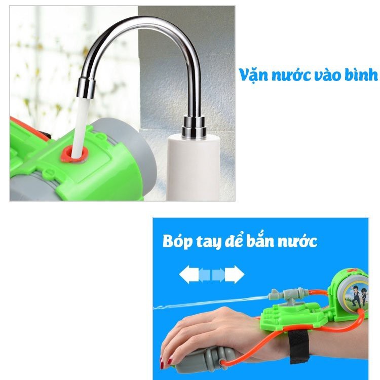 Đồ chơi Súng phun nước đeo tay người nhện Water Gun