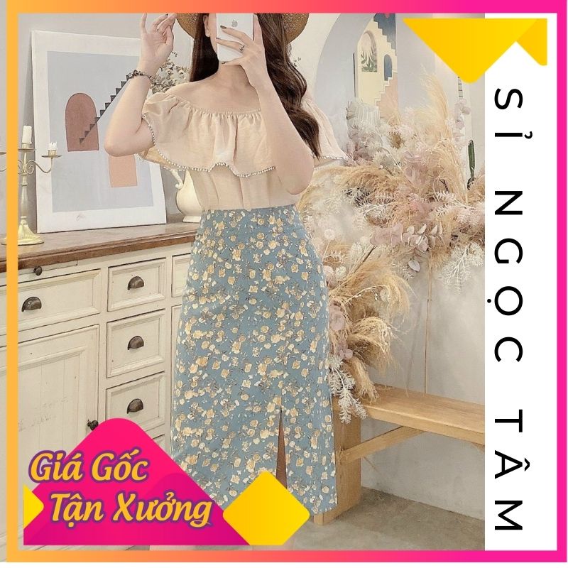 SET ÁO BÈO MIX CHÂN VÁY HOA VINTAGE - Sỉ Ngọc Tâm