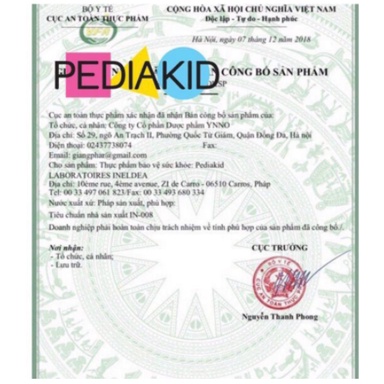 Siro tăng đề kháng mũi họng Pediakid Nez Gorge pháp