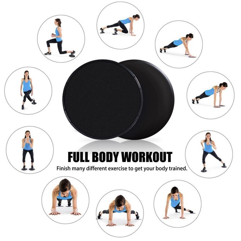 Đĩa trượt tập Gym và Yoga | Đĩa Tròn 18x18cm, Chất Liệu nhựa ABS | Sét 2 đĩa