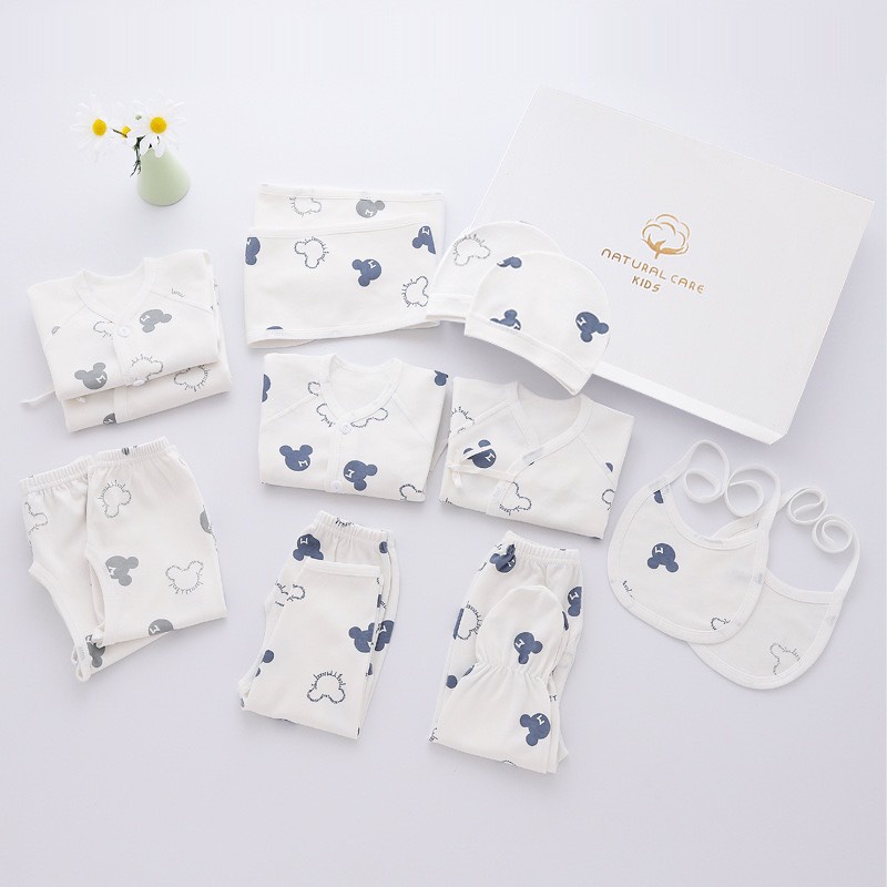 Set quần áo cho bé sơ sinh 7 món V-BABY 100% Cotton mới 2022