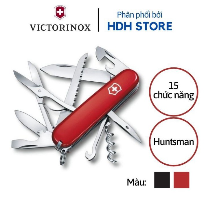 [Chính hãng] Dao xếp đa năng Victorinox Huntsman 91mm, 15 chức năng - Thụy Sỹ