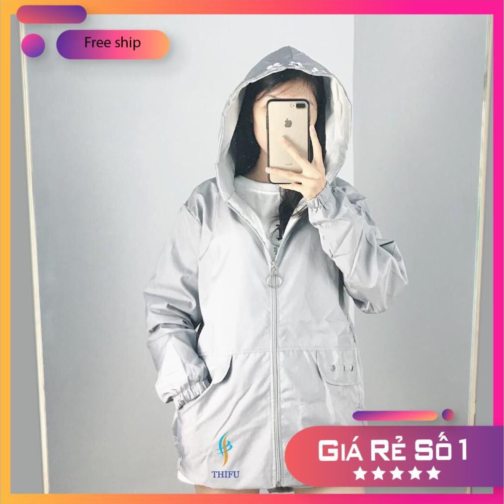 [ÁO KHOÁC NỮ,NAM] Áo Khoác Dù Nữ 2 Lớp 3 Bông Hoa Free Size 70kg AK18 | BigBuy360 - bigbuy360.vn