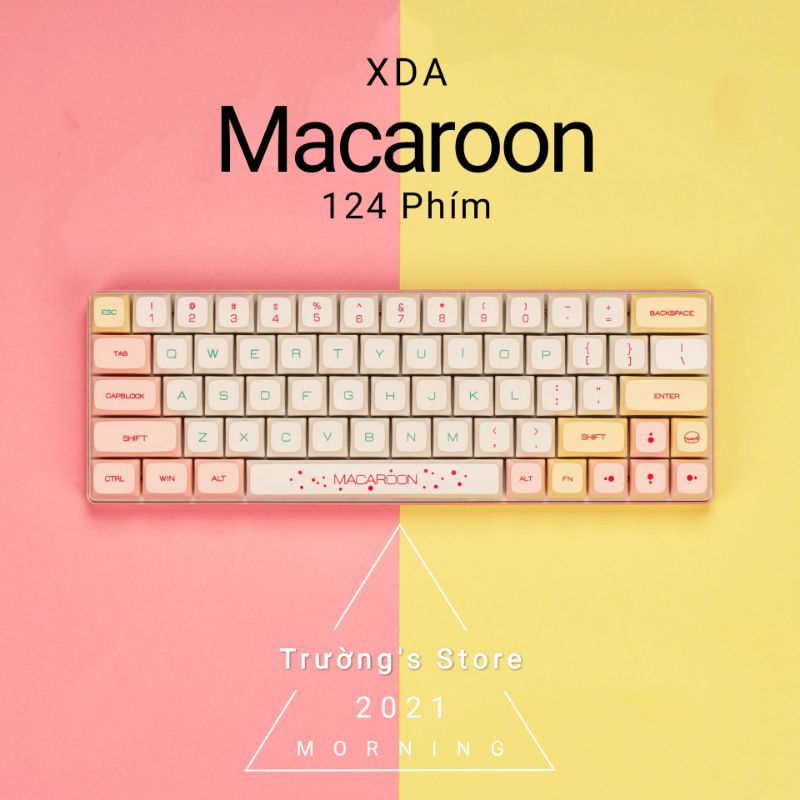 Keycaps XDA MACARON 124 phím dành cho phím cơ