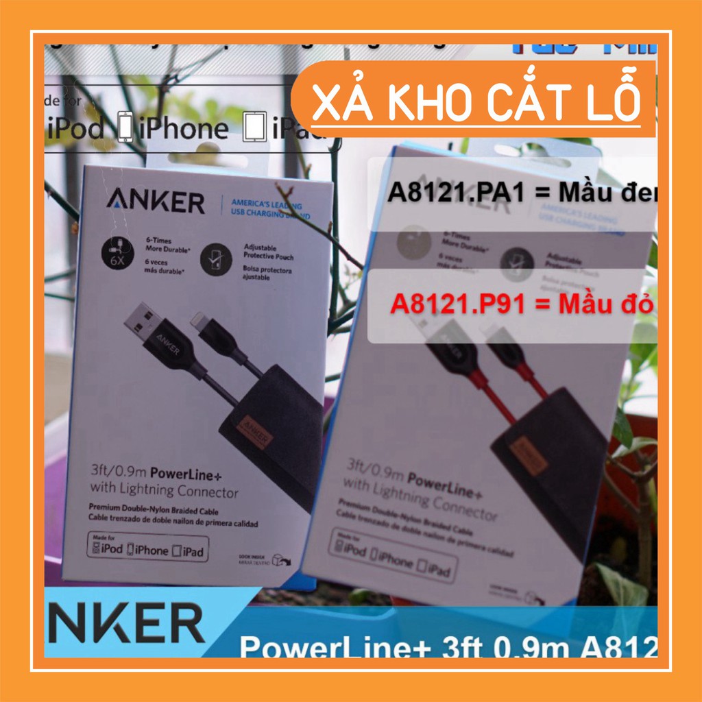 GIẢM SSAU 80% Cable Lightning Anker Powerline+ A8121 0.9m - Cable sử dụng cho iPhone iPad GIẢM SSAU 80%