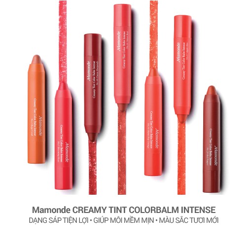 Son bút chì 3 in 1 cho bờ môi mềm mượt Mamonde Creamy Tint Color Balm Intense 2.5g | BigBuy360 - bigbuy360.vn