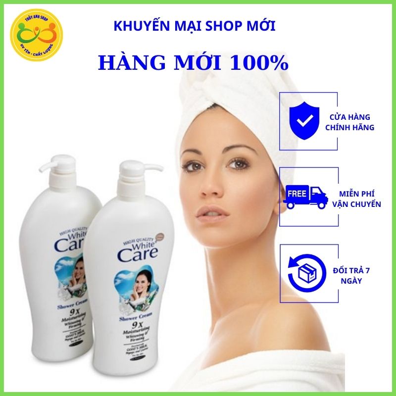 [FREESHIP] Sữa Tắm Dê White Care 9X 1200ml TA18 Sáng Mịn Hơn, Quyến Rũ HơnChai 1200ml -Chính Hãng