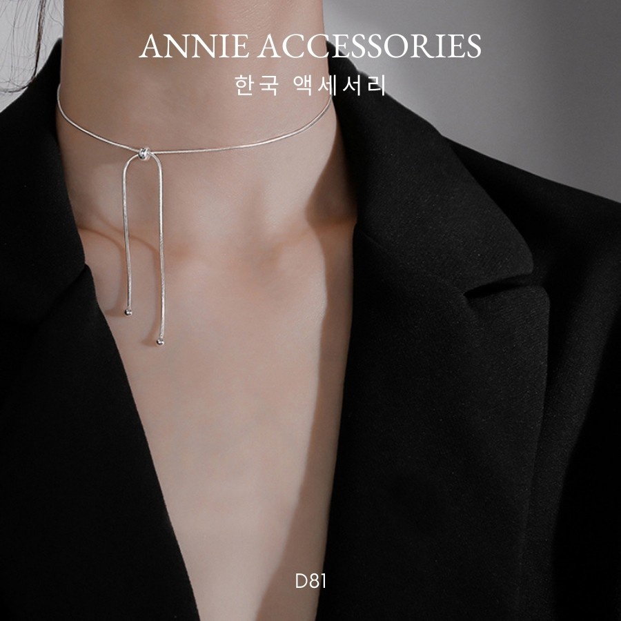Dây chuyền rút sợi bạc hàn quốc phong cách thanh lịch ANNIE - D81
