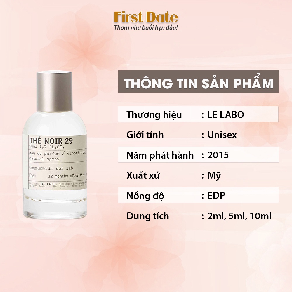 Nước hoa Labo Another 13, Bergamote 22, The Noir 29, Rose 31, Santal 33, Vetiver 46 First Date