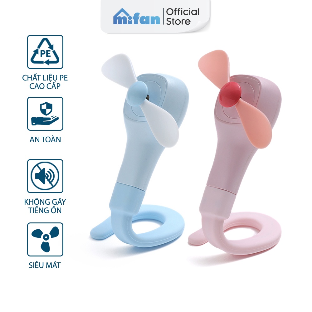 Quạt Cầm Tay Mini Đa Năng Tích Điện Mifan
