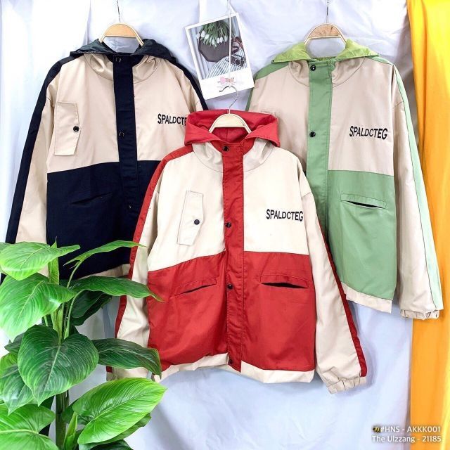 [Mã WASTMAY giảm 15% tối đa 30K đơn 150K] [Giá siêu rẻ] Áo khoác kaki form rộng phối 2 màu Spaldcteg | BigBuy360 - bigbuy360.vn