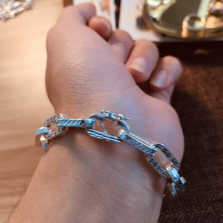 Lắc Mắc Xích Chạm Máy Bạc Nguyên Chất Cho Nam