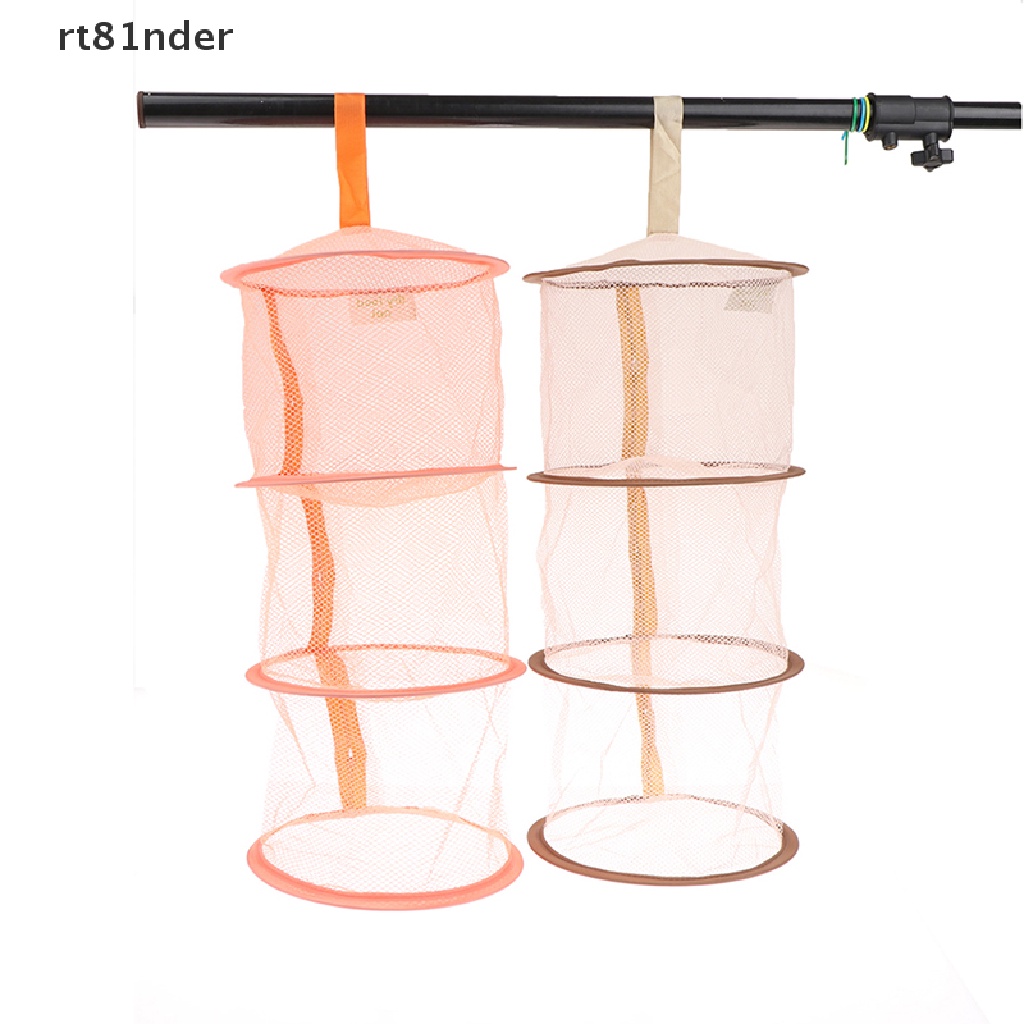 Túi lưới treo phơi đồ 3 tầng có khóa kéo tiện lợi