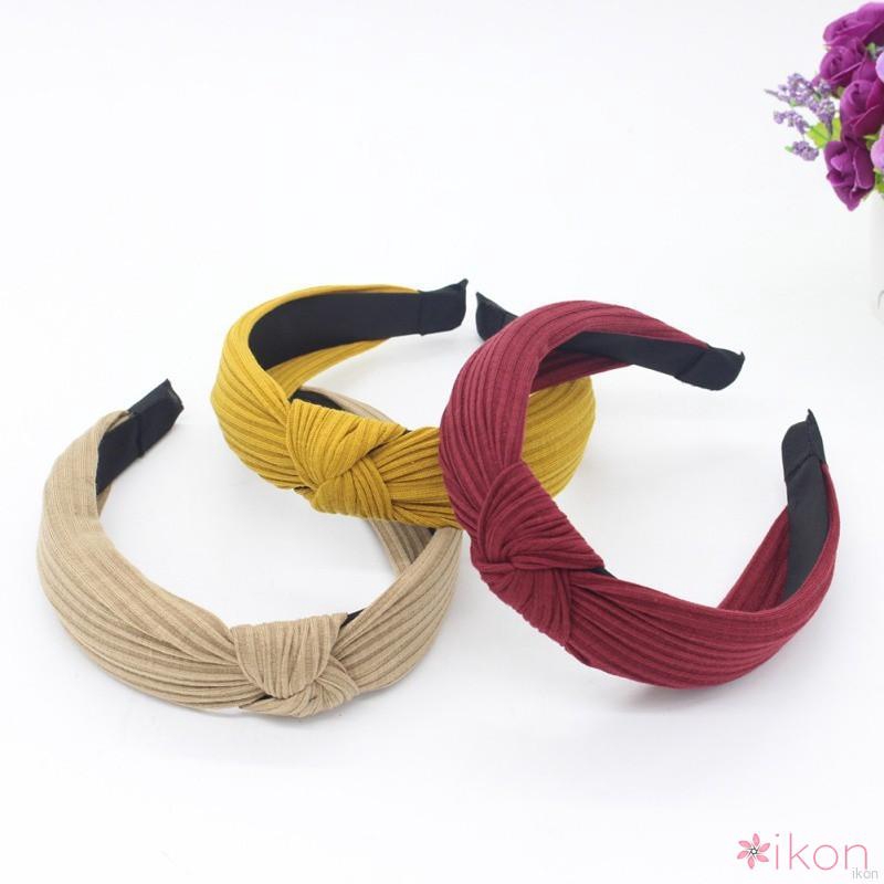Băng đô dệt kim hoạ tiết kẻ sọc phong cách vintage