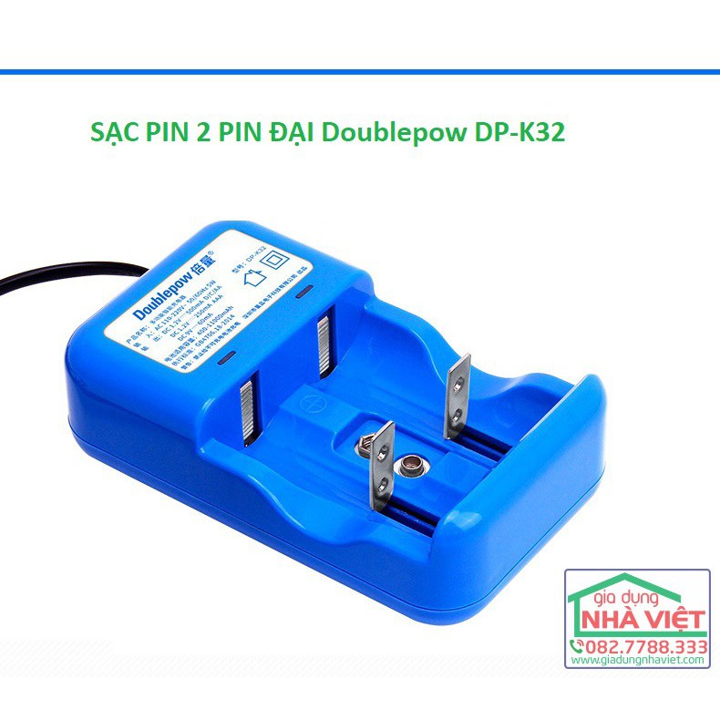 Sạc pin đa năng DP-K32 Doublepow sạc pin đại D, pin trung C, pin 9V