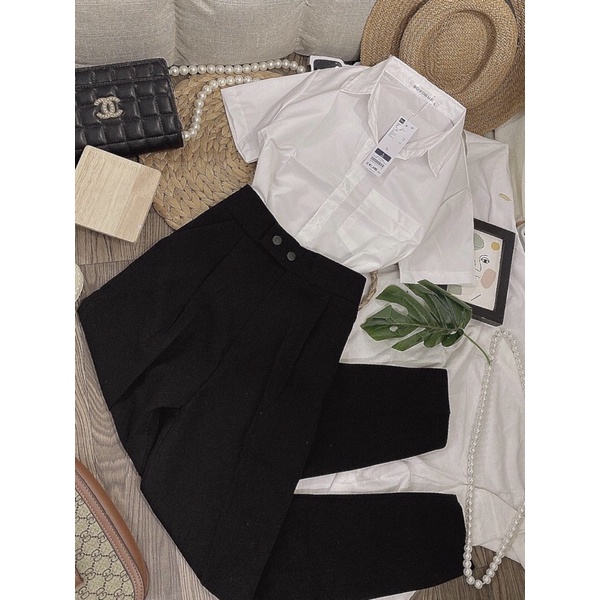 Quần tây hai nút bấm