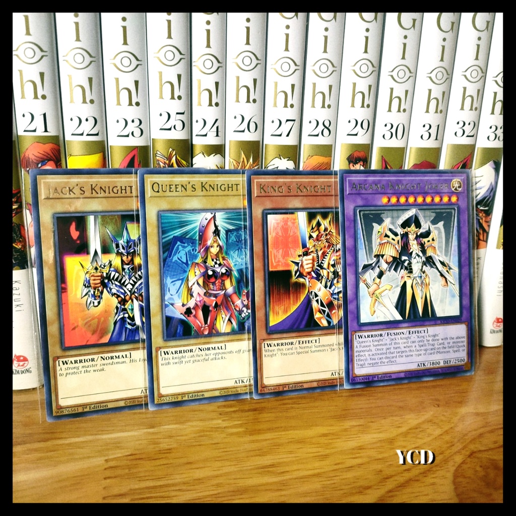Thẻ bài yugioh chính hãng set knight JQK và thể Dung hợp - Rare