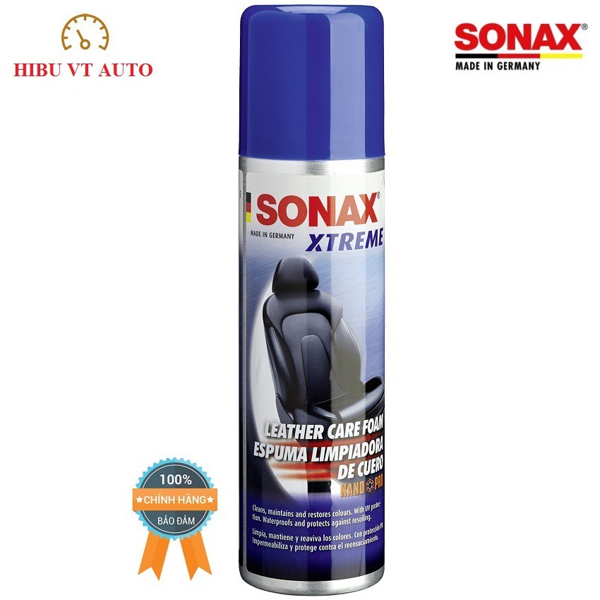 Chai Xịt Bảo Dưỡng Da Dạng Bọt Công Nghệ Nano Sonax Xtreme Leather Care Foam Nano Pro 289100