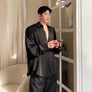 [Hàng order] Áo sơ mi lụa tay dài Thời trang-QB STORE