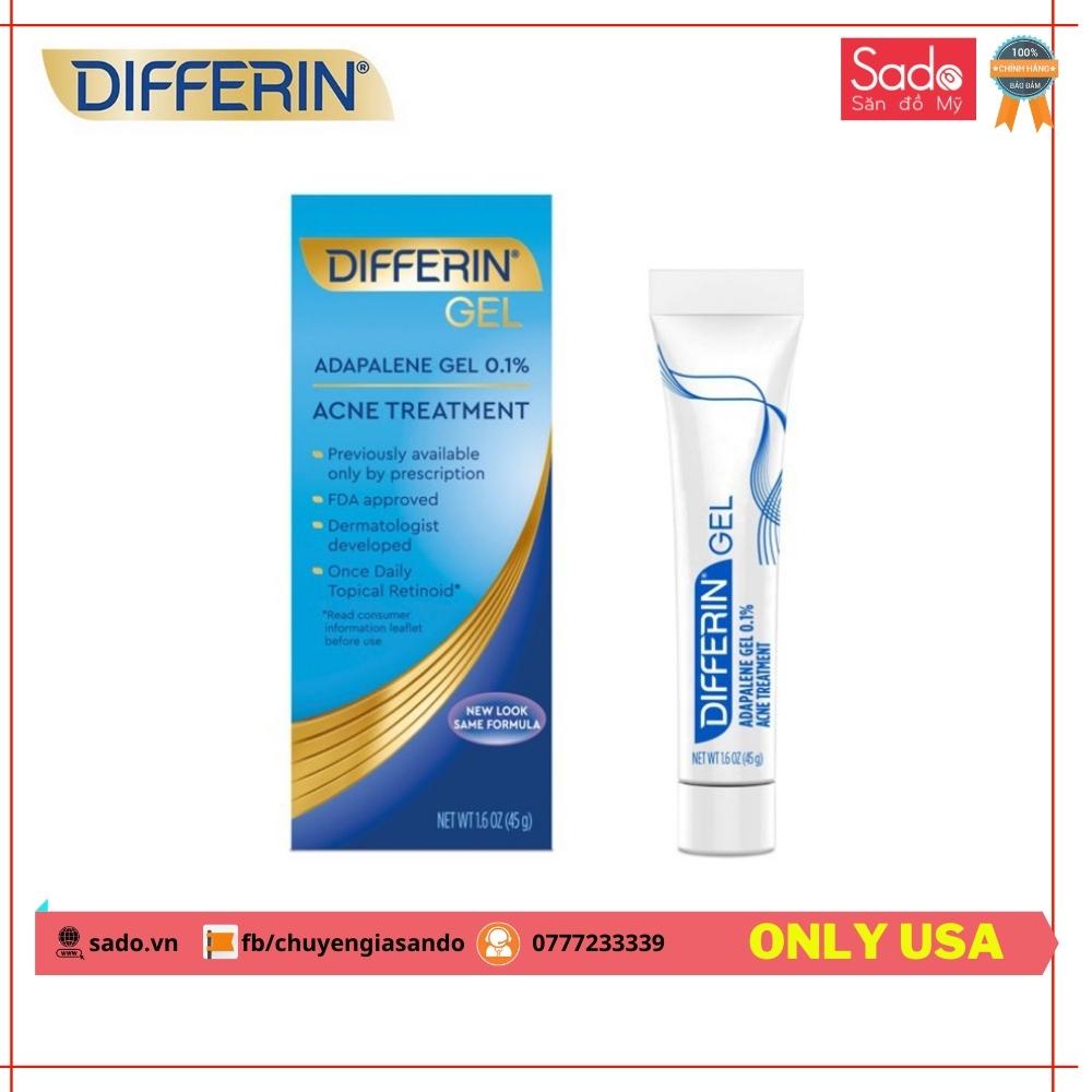 Kem giảm mụn Differin Gel Adapalene Gel 0.1% Acne Treatment bản Mỹ