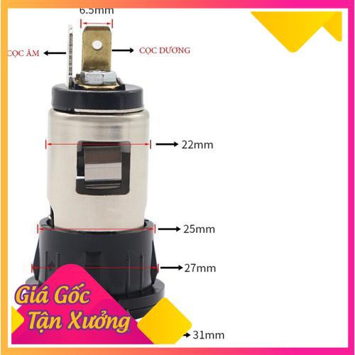 HCM_ Ổ cắm tẩu thuốc cho xe ô tô và xe máy _12V-24V_