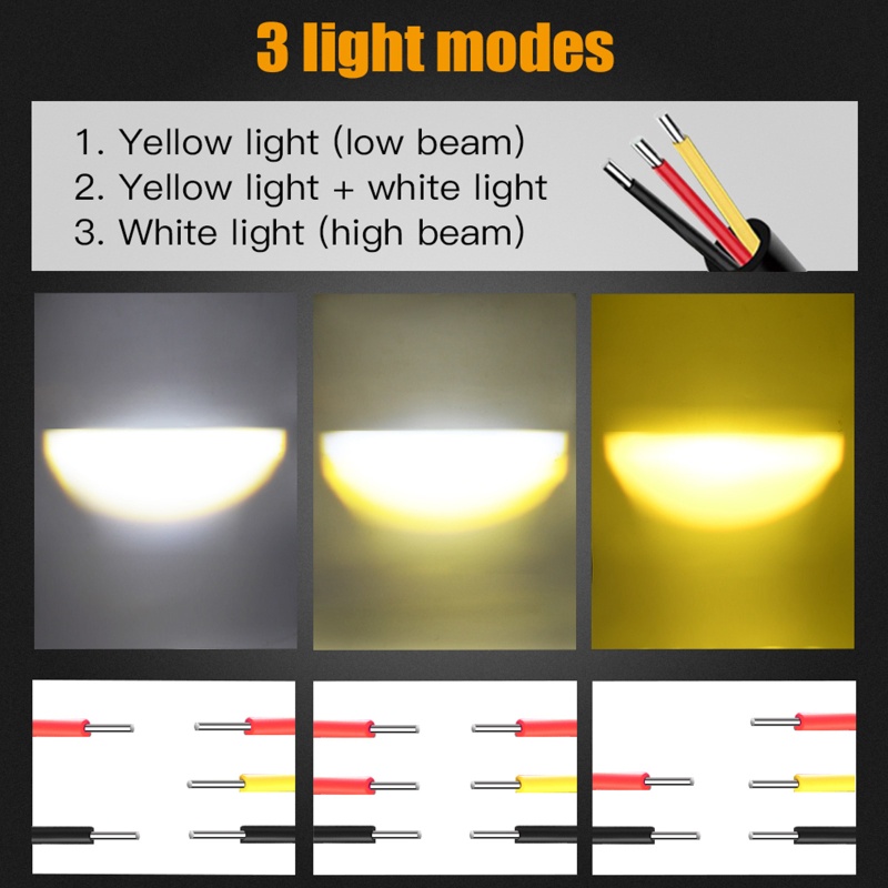 Bộ 2 Đèn LED Sương Mù DRL 60W 6000K Chuyên Dụng Cho Xe Mô Tô