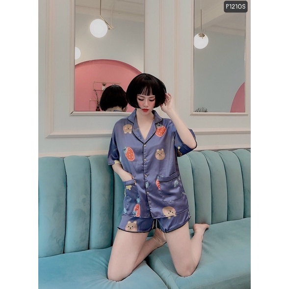 Bộ Đùi pijama Tay Dơi , phom rộng thoải Mái , chất lụa mềm mịn
