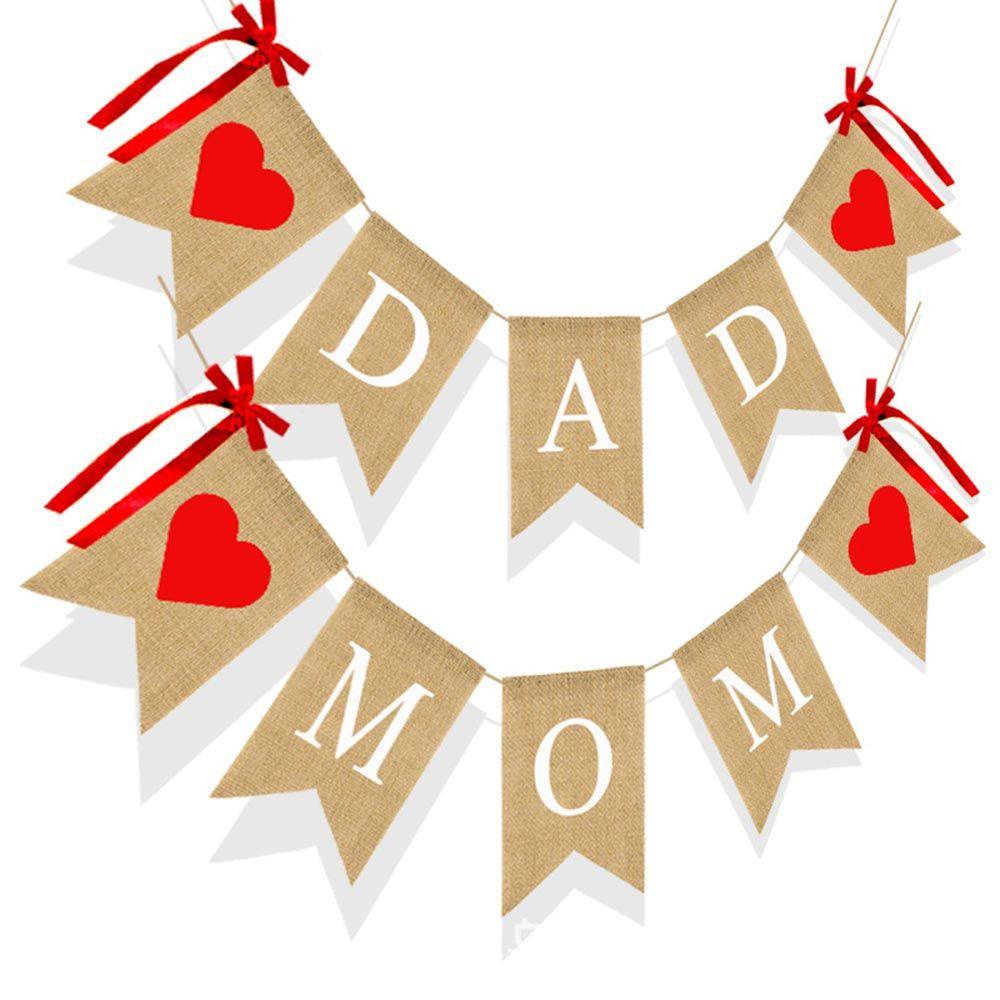 Cờ Vải Lanh In Chữ Happy Mother 'S Day Dùng Trang Trí Ngày Của Mẹ